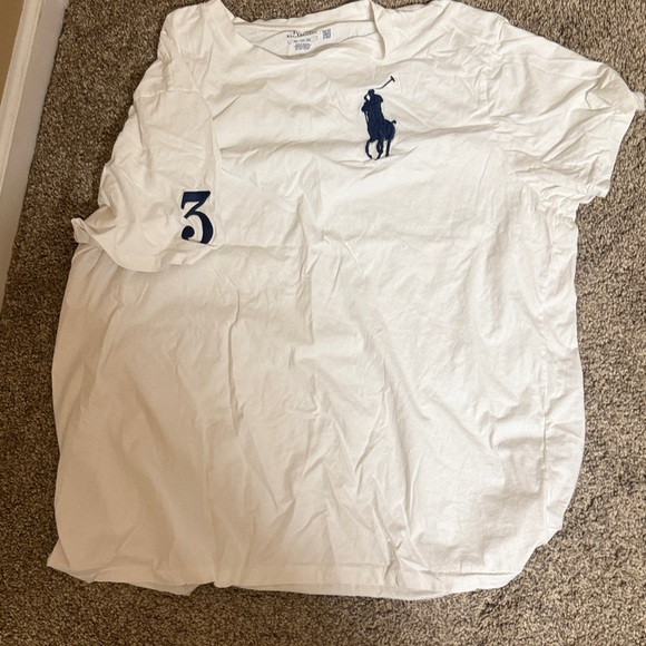 Polo Ralph Lauren Other - Polo Ralph Lauren Cream Shirt with Blue Text